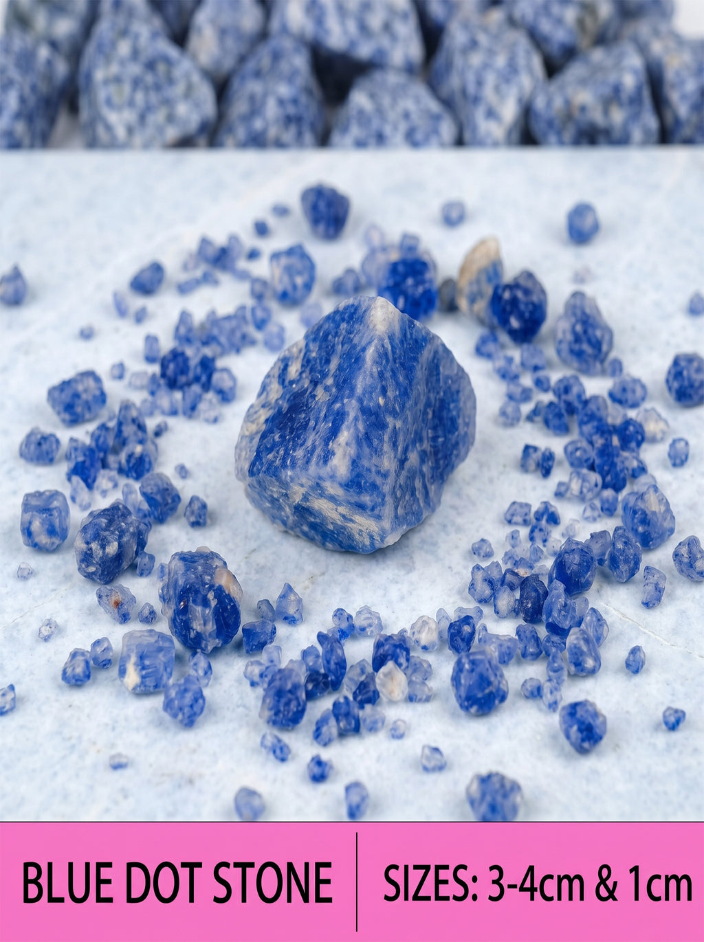 The Peak Oracle | Raw K2 Blue Dot Jasper Stone