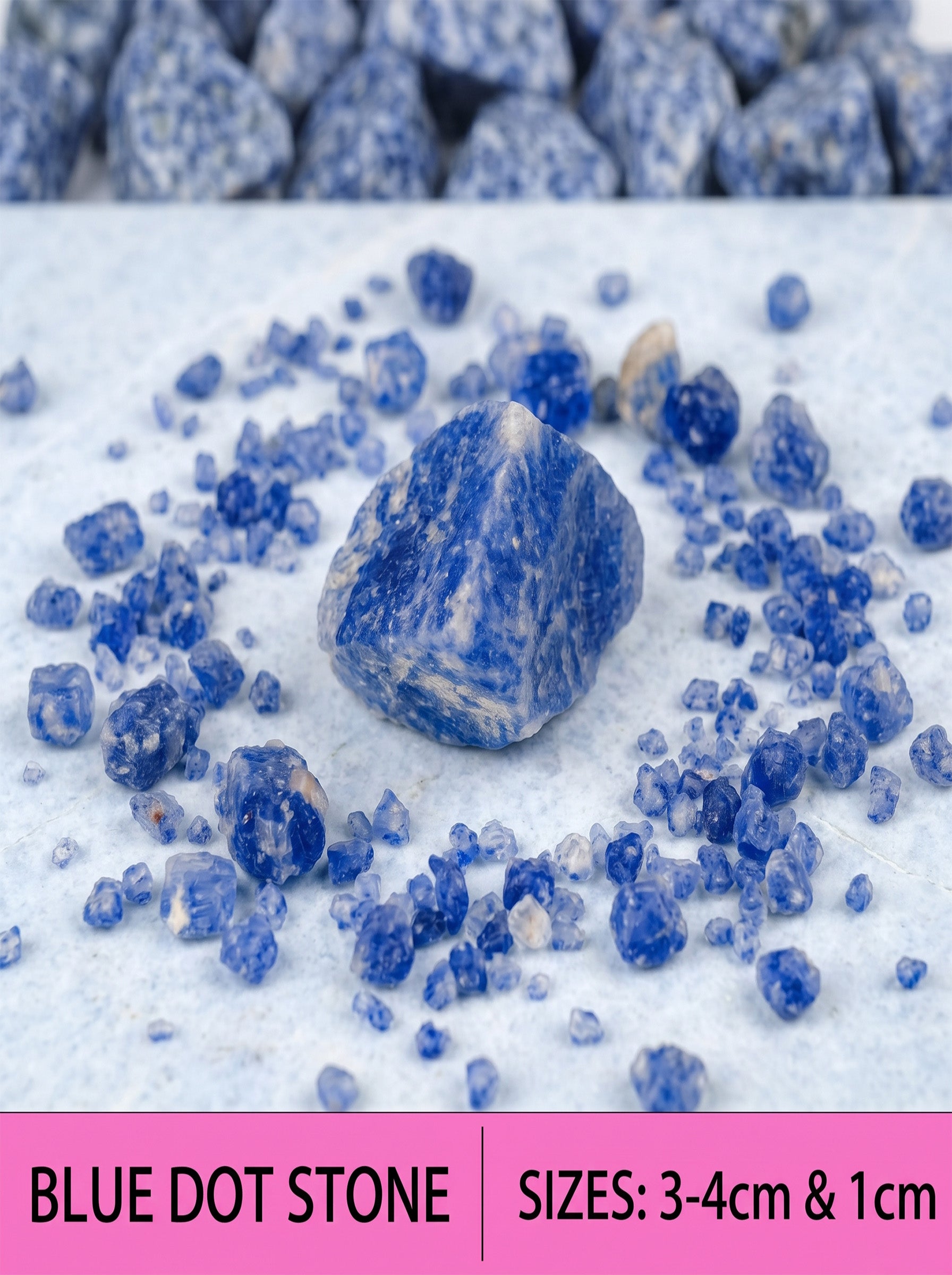 The Peak Oracle | Raw K2 Blue Dot Jasper Stone