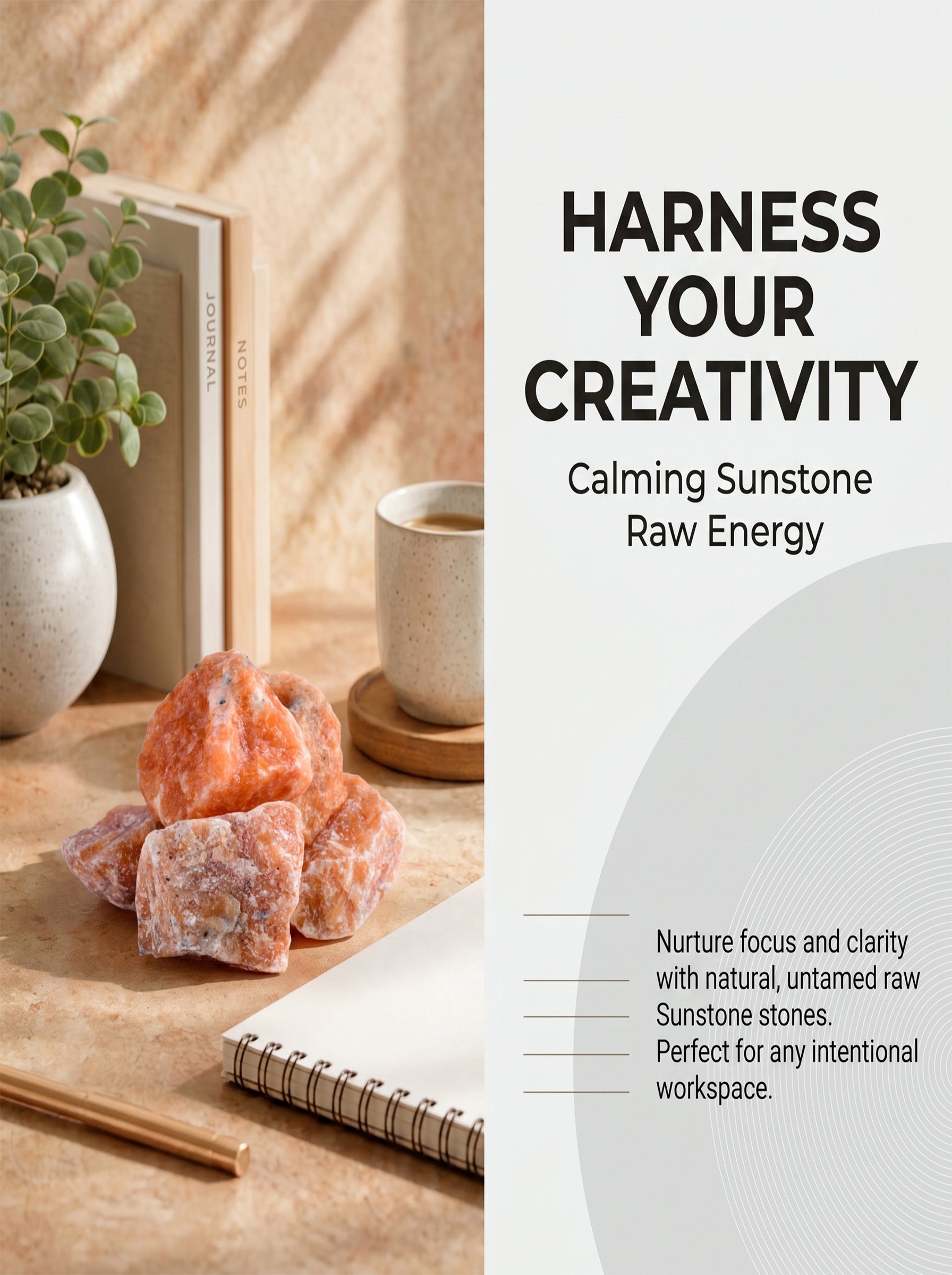 The Solar Flare | Raw Sunstone Manifestation Crystal