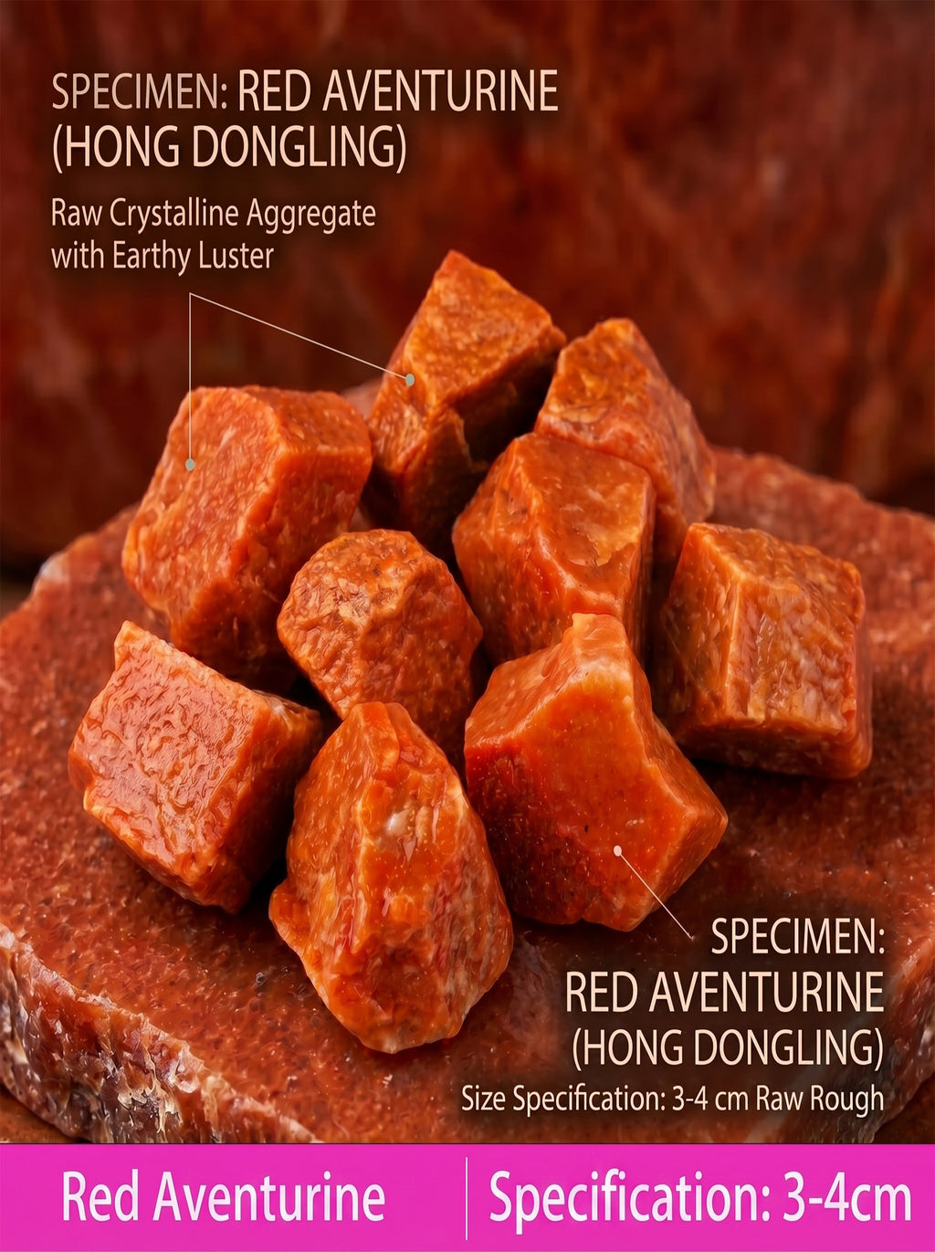 The Catalyst | Raw Red Aventurine Kinetic Vitality Stone