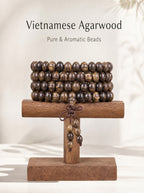 Premium Vietnamese Agarwood 108 Mala Talisman | SUBVIBE