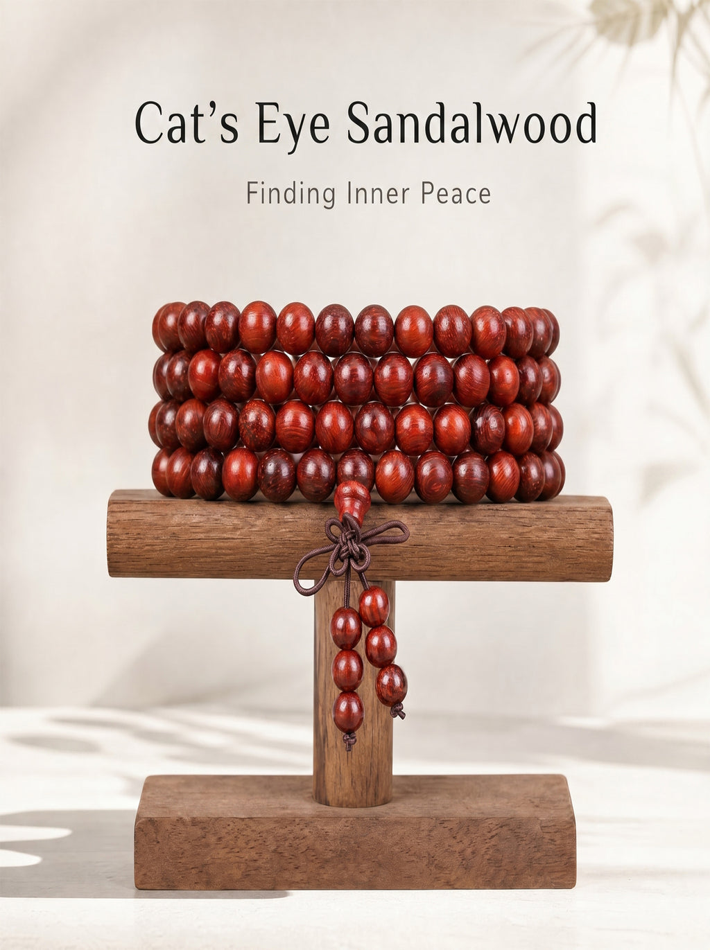 Exotic Cat's Eye Chatoyant Sandalwood 108 Mala | SUBVIBE