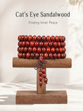 Exotic Cat's Eye Chatoyant Sandalwood 108 Mala | SUBVIBE