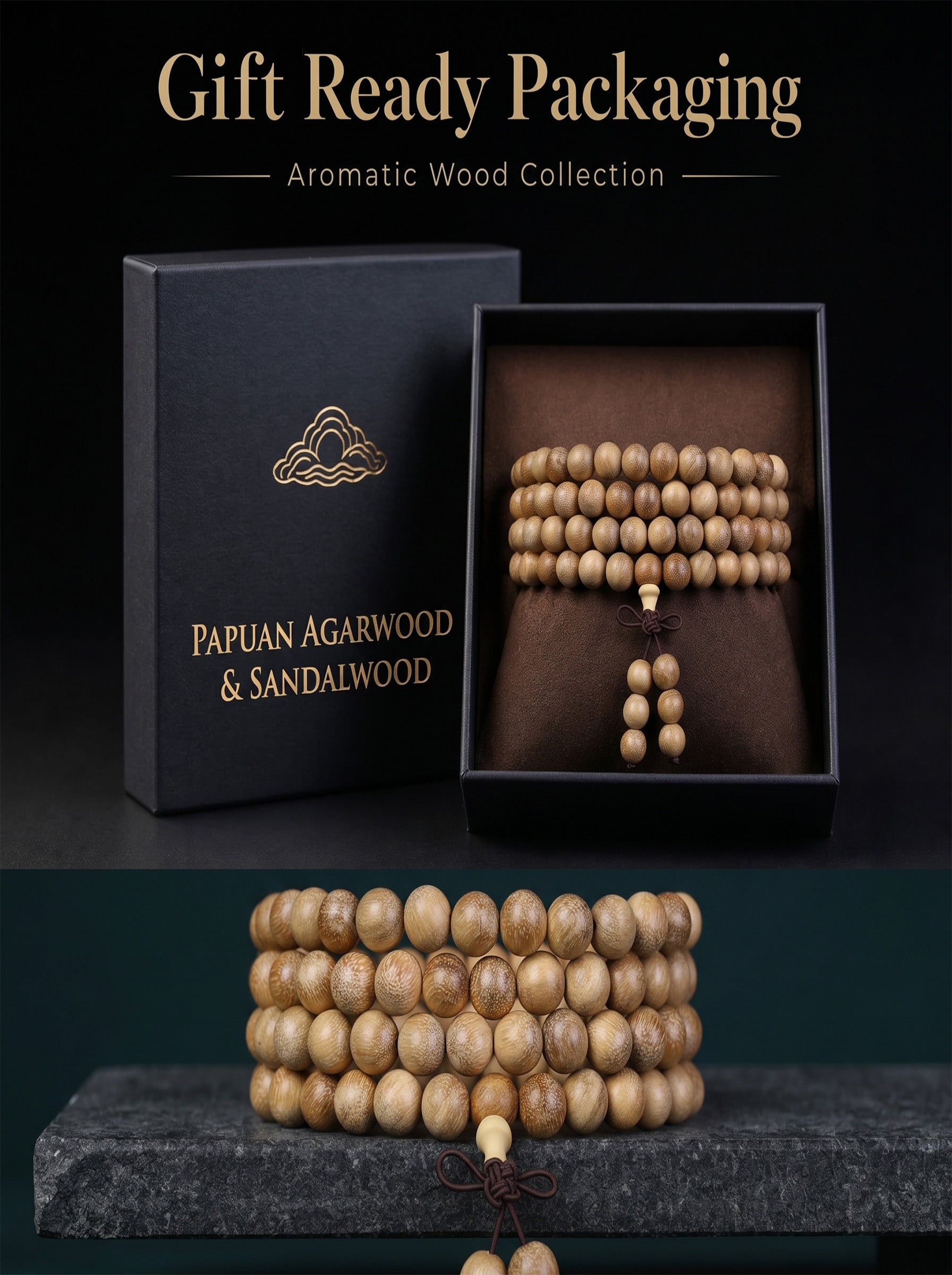Authentic Papuan Agarwood Oud 108 Mala | SUBVIBE