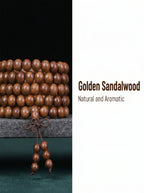 Luxury Golden Silk Sandalwood 108 Mala Beads | SUBVIBE