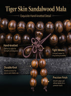 Bold Tiger-Skin Pattern 108 Mala Beads | SUBVIBE