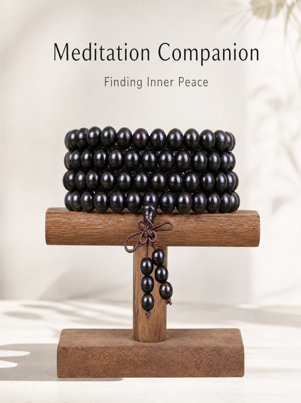 Premium Matte Black Ebony Wood 108 Mala | SUBVIBE