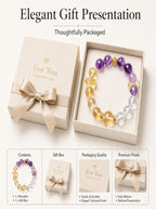 Aries Golden Manifestation Crystal Bracelet | Citrine & Amethyst Wealth Talisman