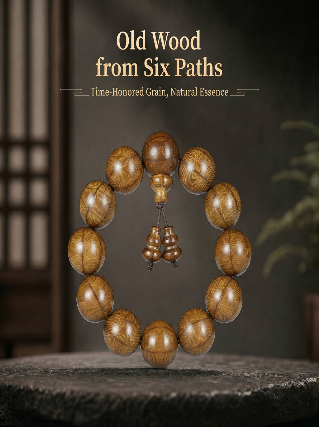 Aged Six Prong Wood Bracelet 'The Iron Fortress' | SUBVIBE