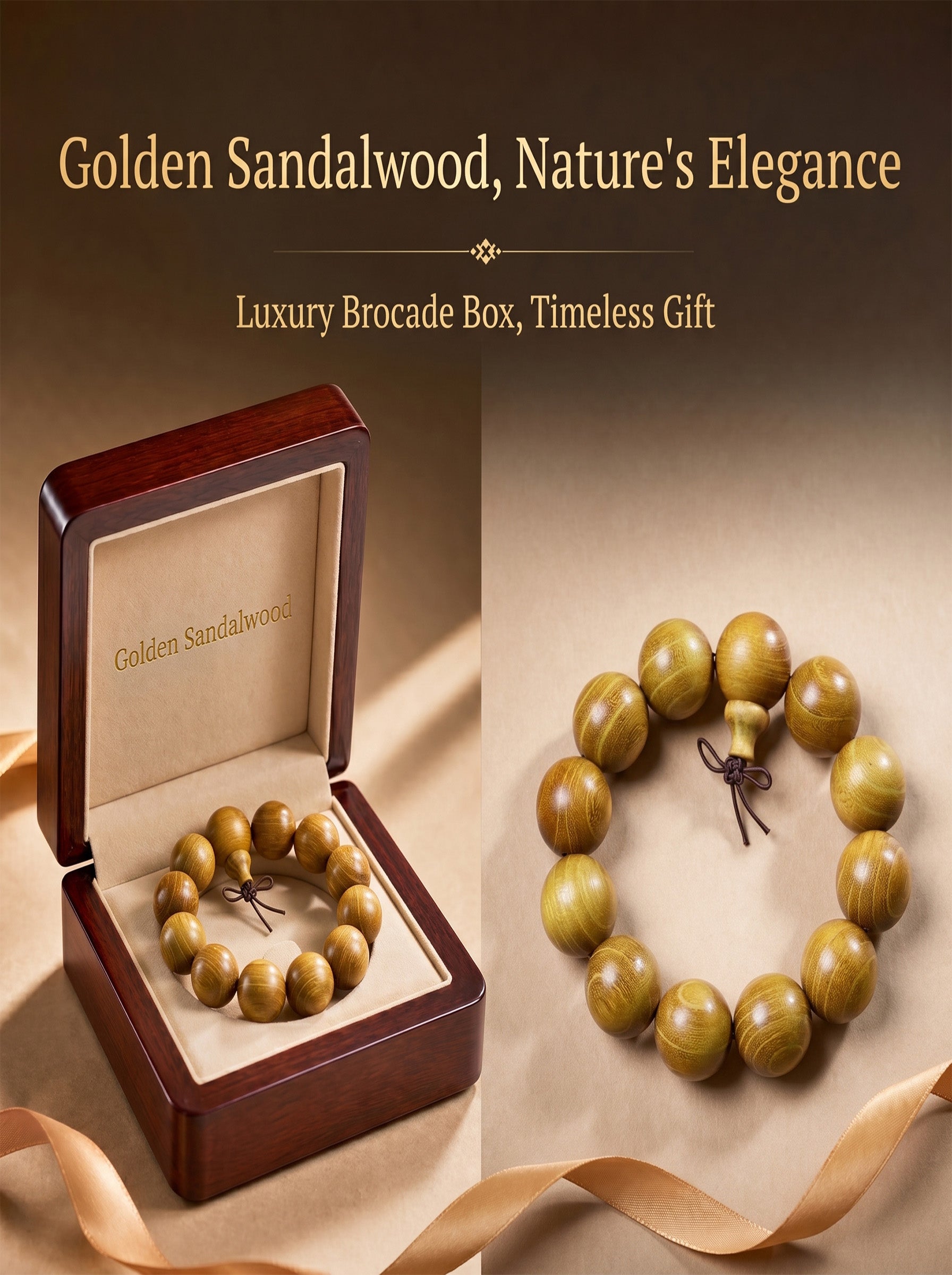 Exotic Goldenwood Bocote Bracelet 'The Sun Alchemist' | SUBVIBE