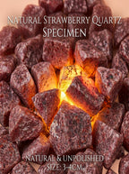 The Passion Ignite | Rare Raw Strawberry Quartz Crystal