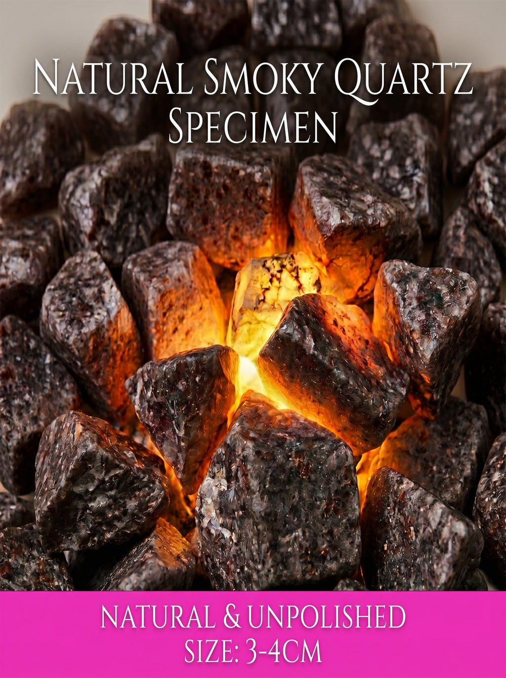 The Eclipse | Dark Raw Smoky Quartz Defense Talisman