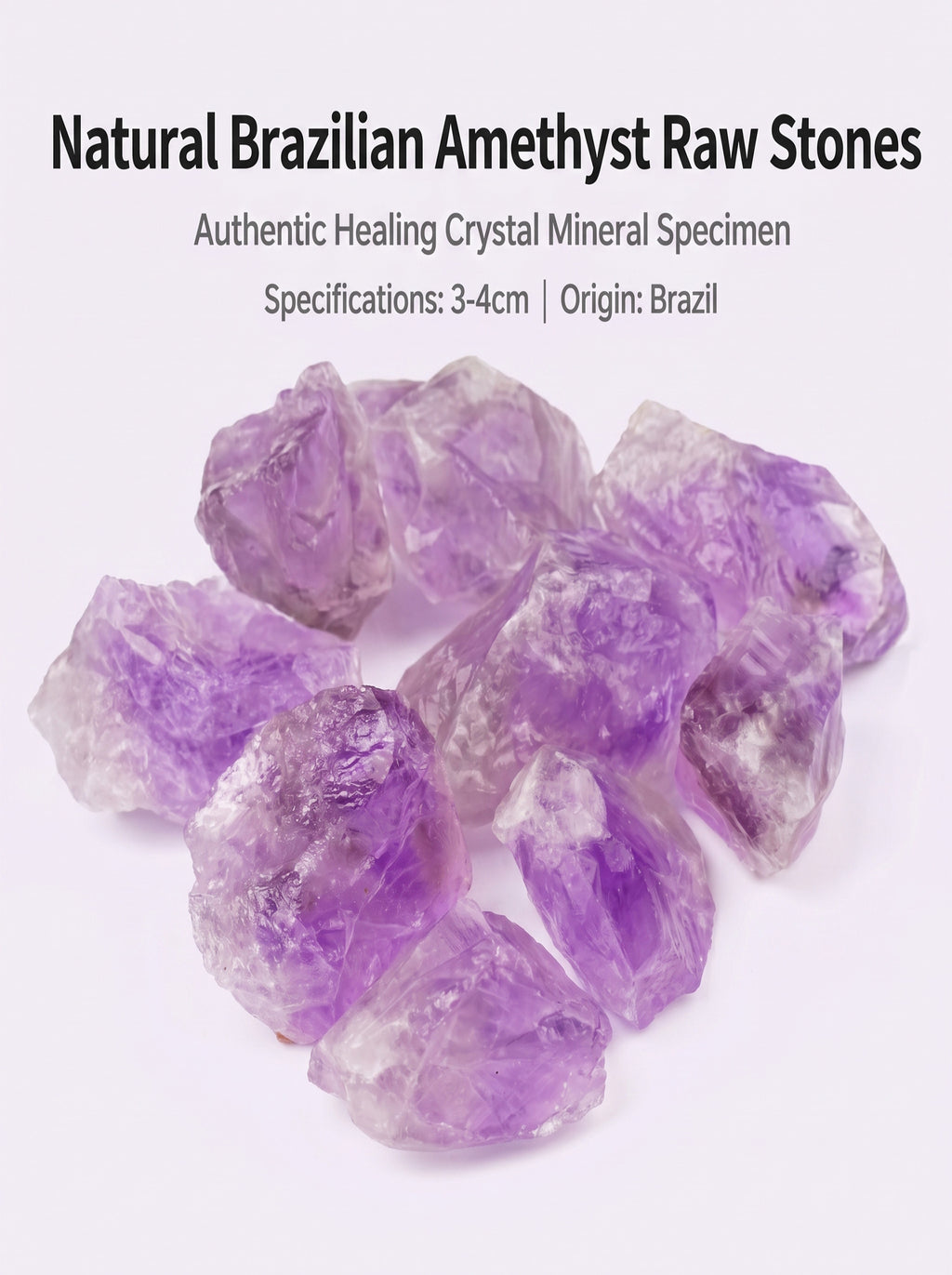 The Higher Heart | Raw Brazilian Light Amethyst Cluster