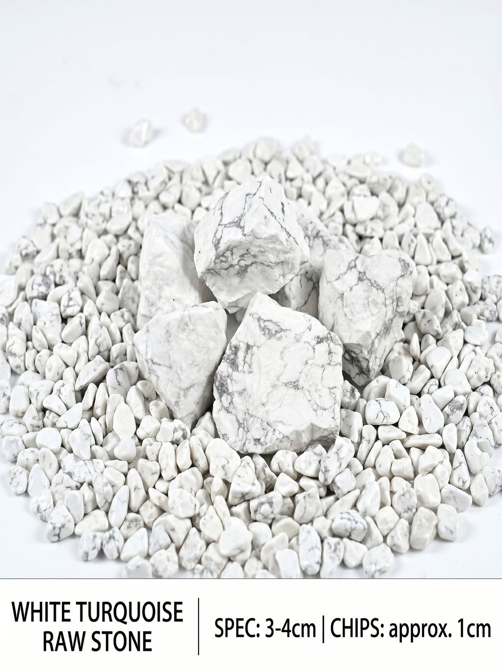 The Marble Mind | Raw White Turquoise Howlite Crystal