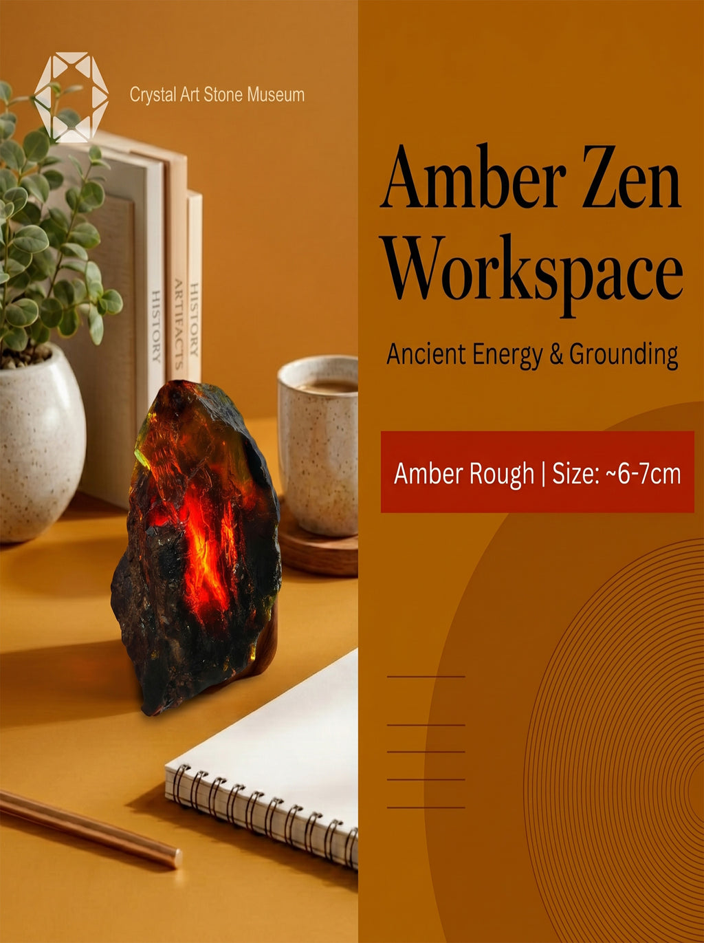 The Solar Time Capsule | Rare Raw Amber Subfossil Stone