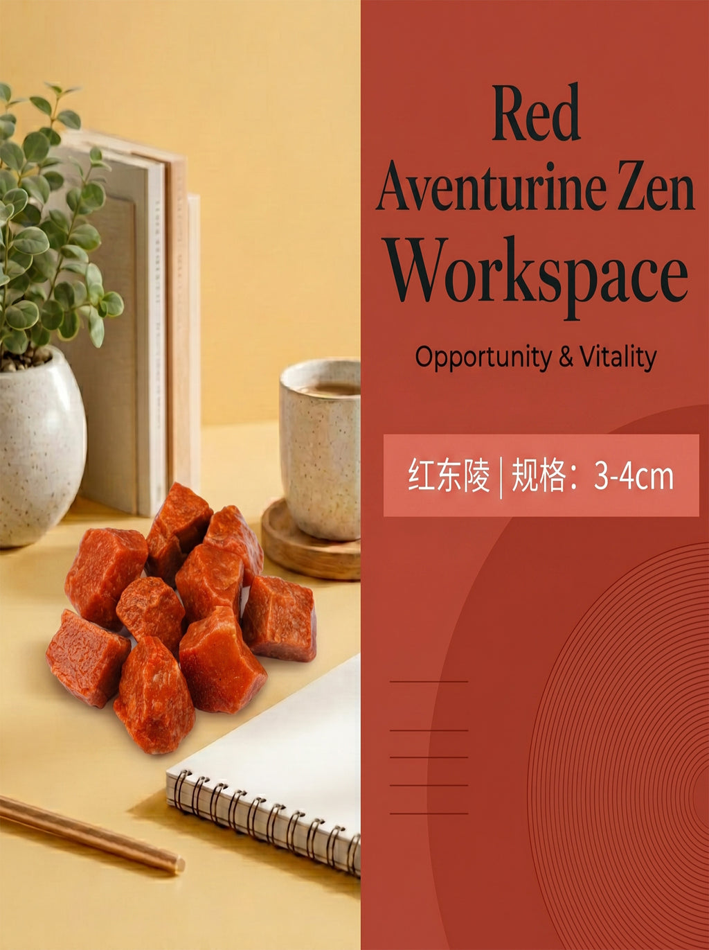 The Catalyst | Raw Red Aventurine Kinetic Vitality Stone