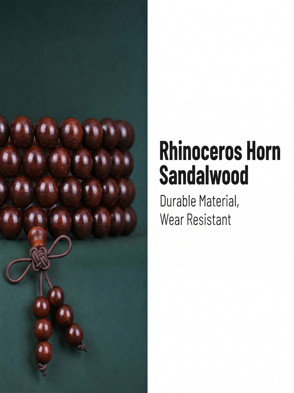 Ultra-Dense Rhinoceros-Horn Sandalwood 108 Mala | SUBVIBE