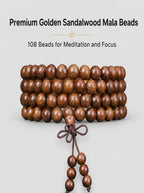 Luxury Golden Silk Sandalwood 108 Mala Beads | SUBVIBE