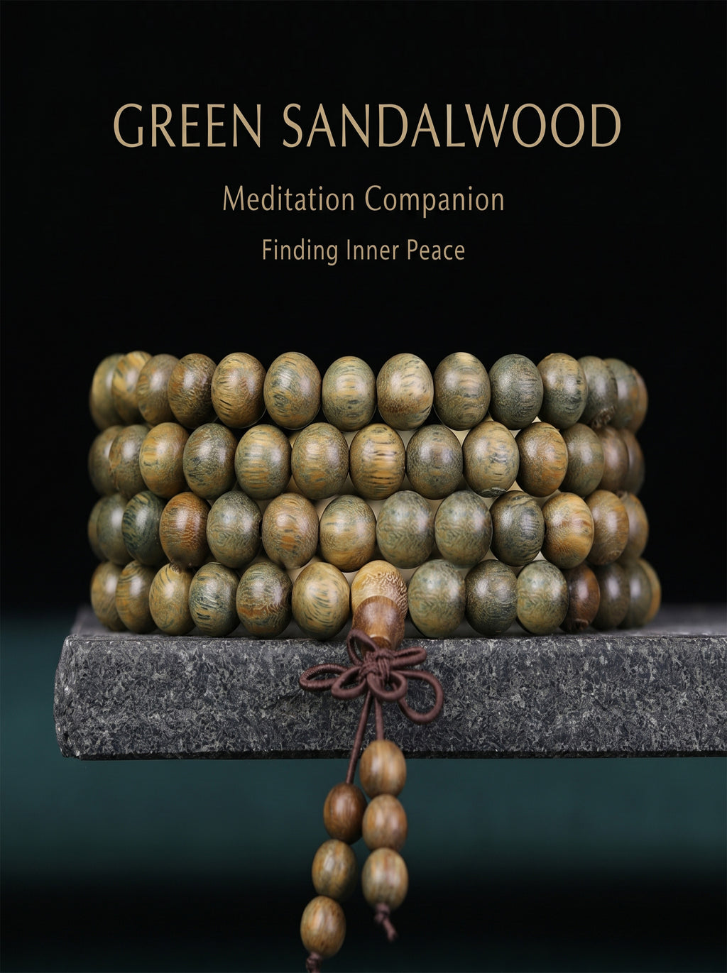 Natural Fragrant Green Sandalwood 108 Mala | SUBVIBE