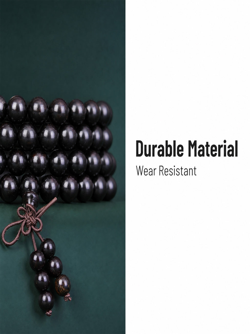 Premium Matte Black Ebony Wood 108 Mala | SUBVIBE