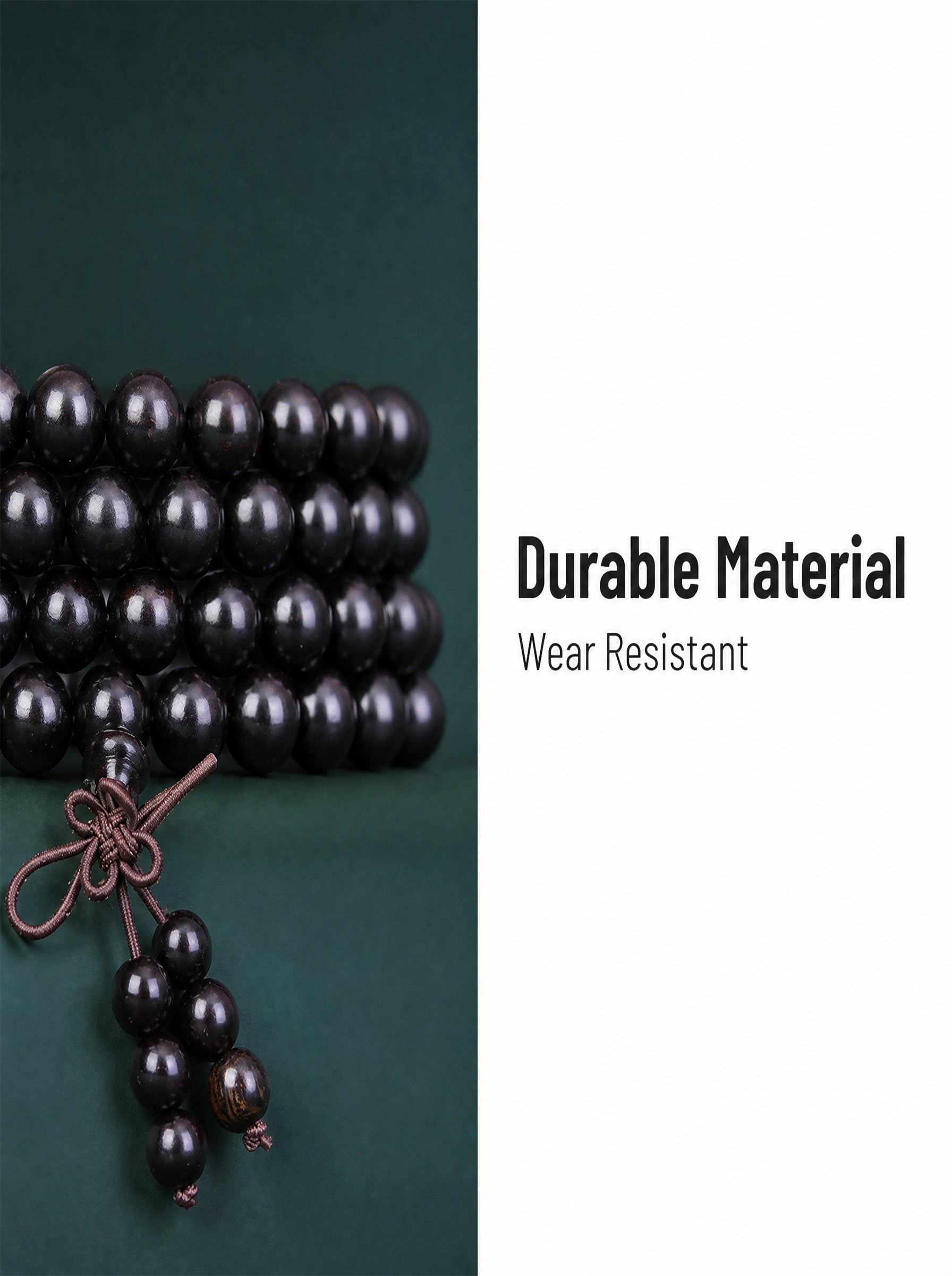 Premium Matte Black Ebony Wood 108 Mala | SUBVIBE