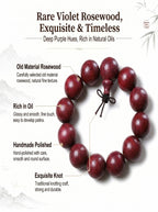 Genuine Violetwood Bead Bracelet 'The Sovereign Lavender' | SUBVIBE