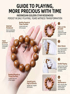 Gold Flecked Sandalwood Bracelet 'The Wealth Magnet' | SUBVIBE