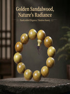 Luxury Golden Silk Sandalwood Men's Bracelet | SUBVIBE