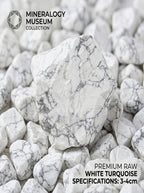 The Marble Mind | Raw White Turquoise Howlite Crystal