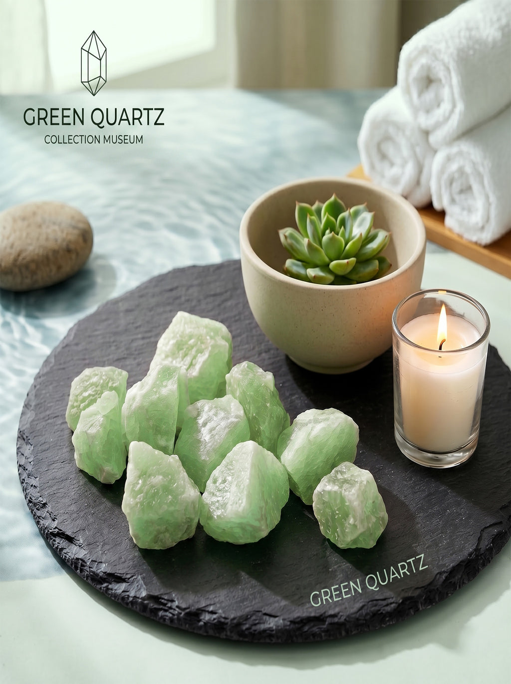 The Abundance Vortex | Rare Raw Green Quartz Specimen