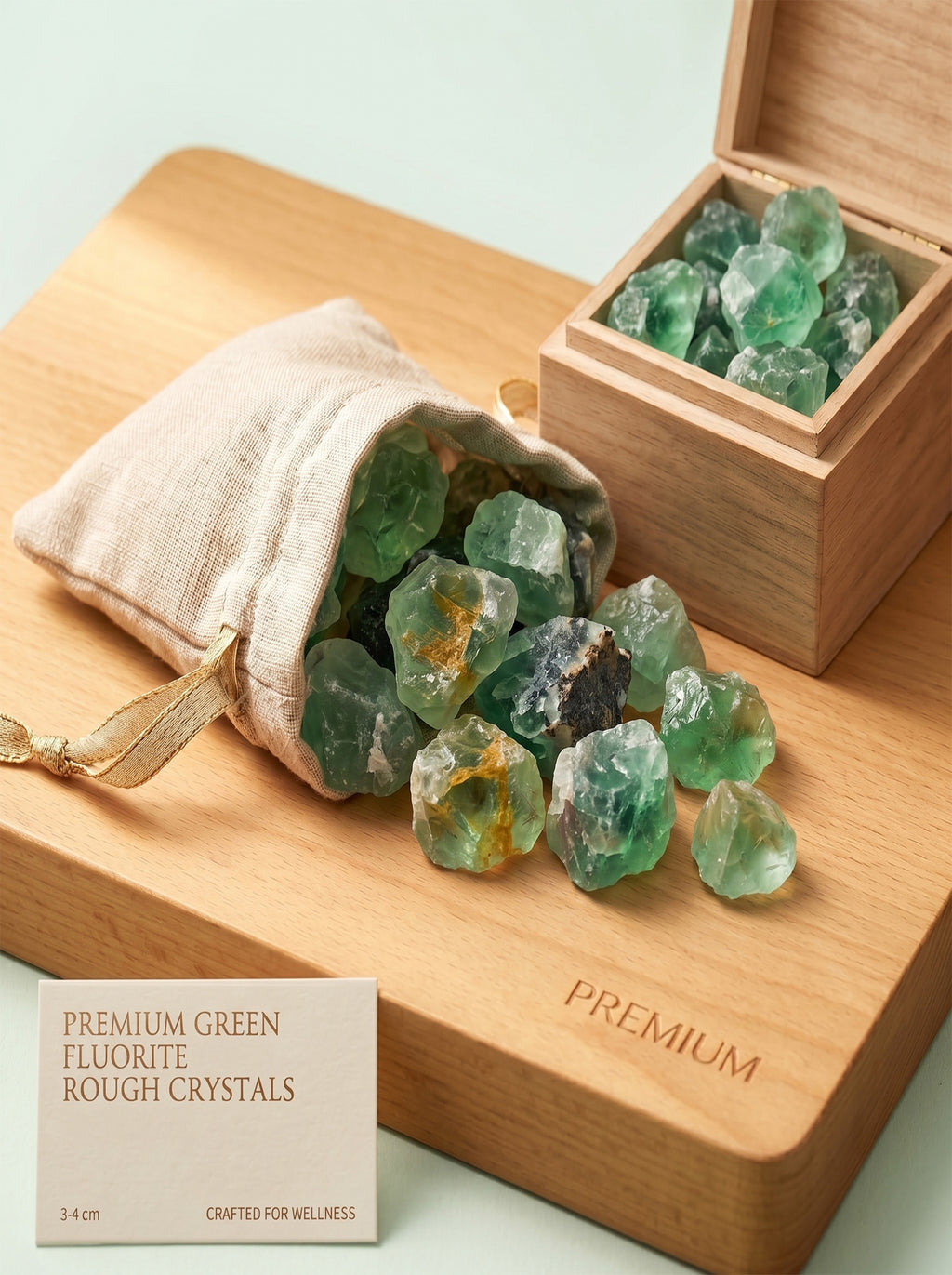The Deep Focus | Raw Green Fluorite Mental Clarity Crystal