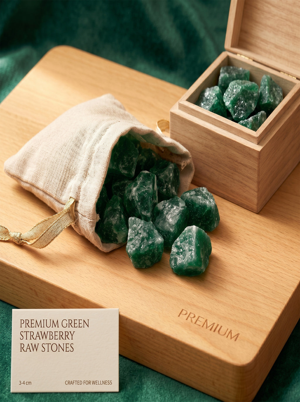 The Serene Meadow | Raw Green Strawberry Quartz Gemstone