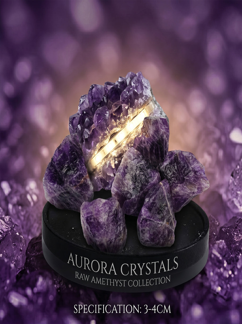Raw Amethyst Crystal 'The Third Eye Oracle' |Untreated Healing Stone for Meditation, Reiki & Home Decor
