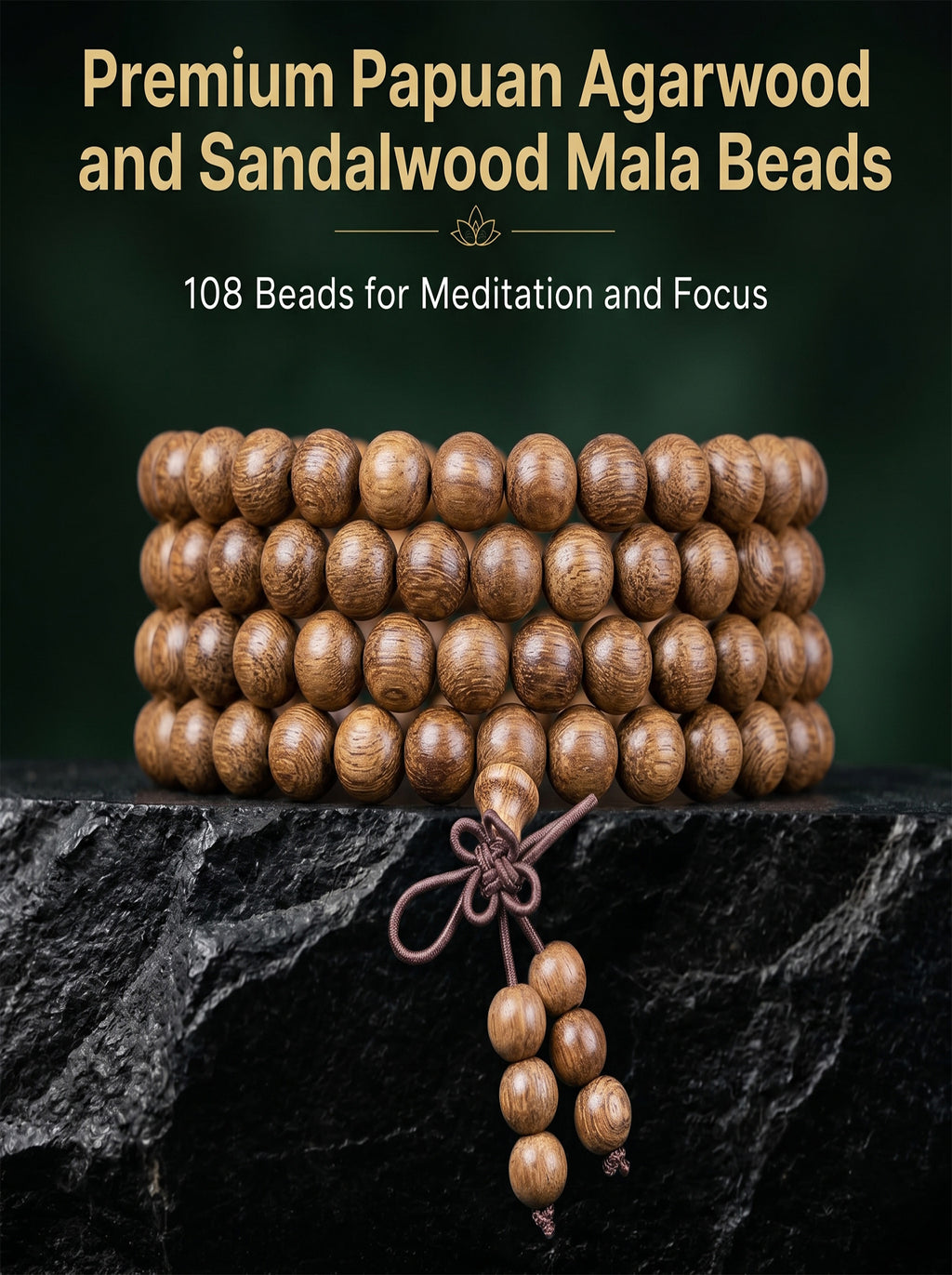 Authentic Papuan Agarwood Oud 108 Mala | SUBVIBE