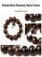 Black Rosewood Wooden Bracelet 'The Shadow Inkstone' | SUBVIBE