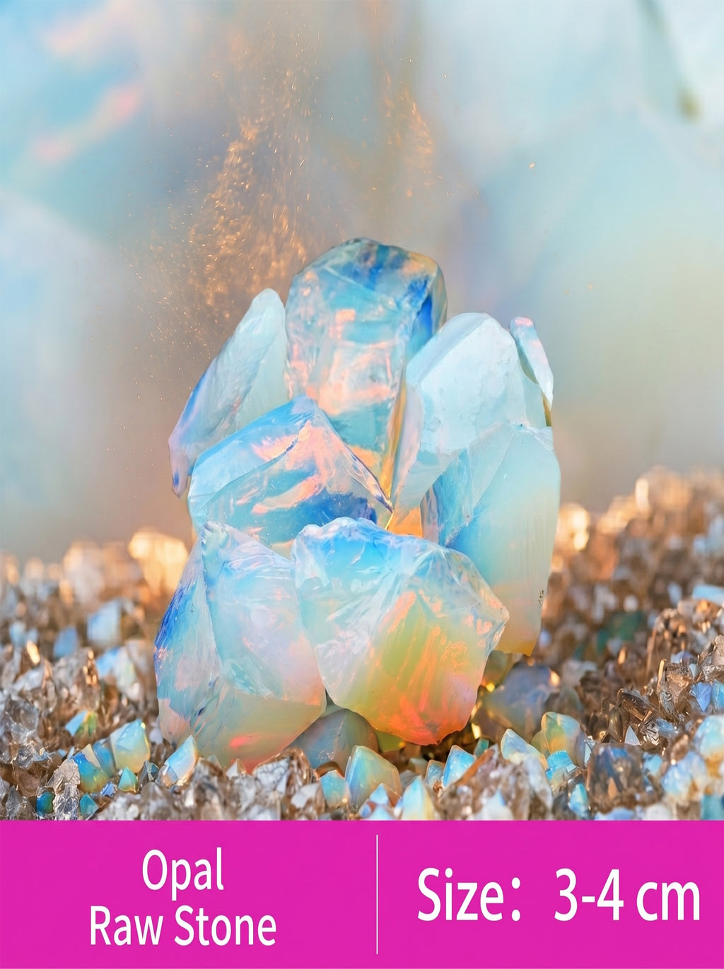 The Ethereal Veil | Shimmering Raw Common Opal Crystal