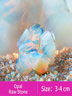 The Ethereal Veil | Shimmering Raw Common Opal Crystal