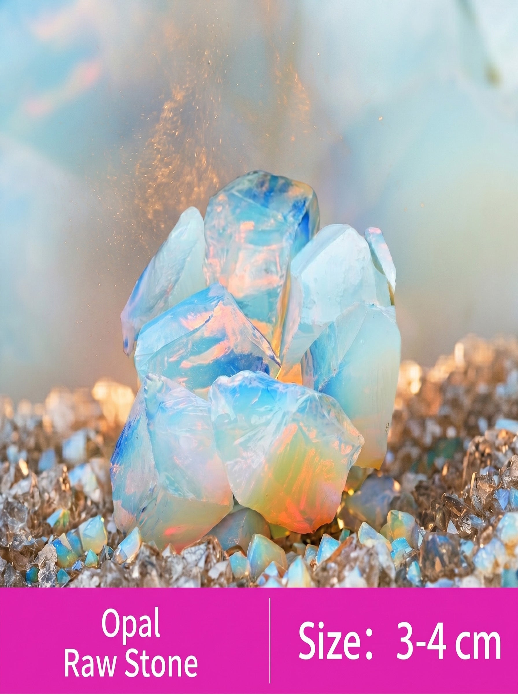 The Ethereal Veil | Shimmering Raw Common Opal Crystal