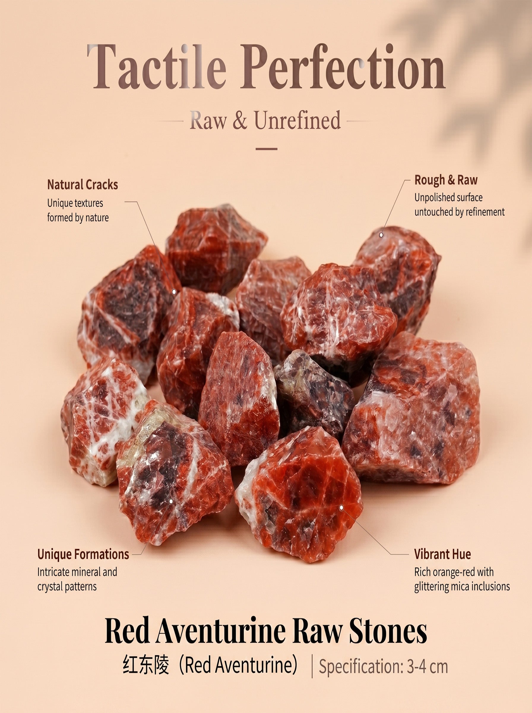 The Catalyst | Raw Red Aventurine Kinetic Vitality Stone