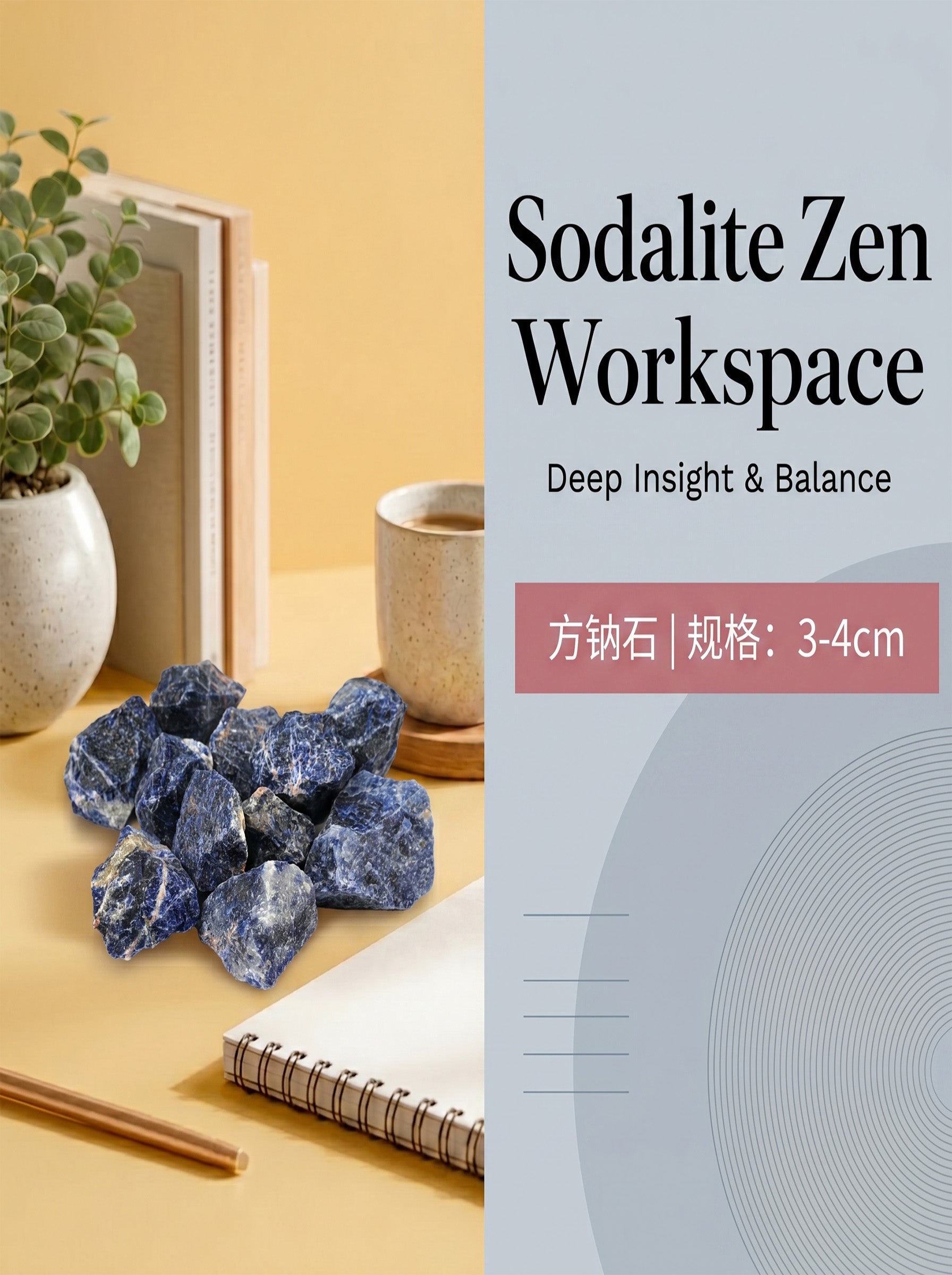 The Blueprint Architect | Dark Luxe Raw Sodalite Logic Stone