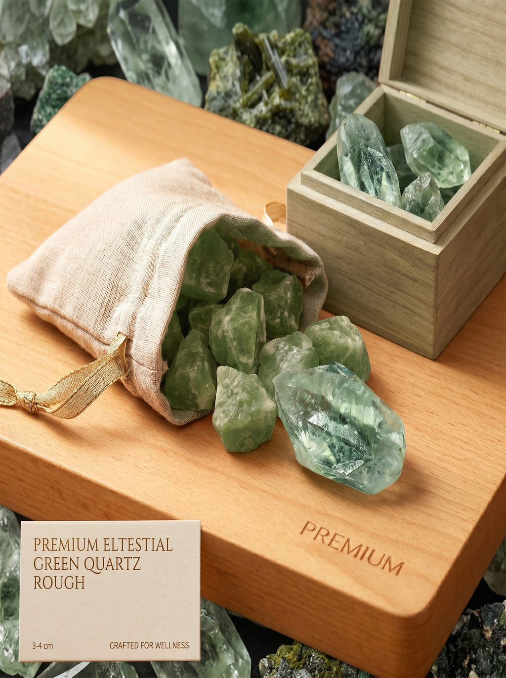 The Abundance Vortex | Rare Raw Green Quartz Specimen