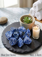 The Peak Oracle | Raw K2 Blue Dot Jasper Stone