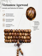 Premium Vietnamese Agarwood 108 Mala Talisman | SUBVIBE