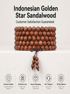 Gold-Flecked Purple Sandalwood 108 Mala Beads | SUBVIBE
