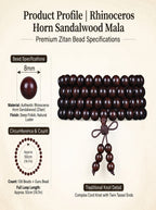 Ultra-Dense Rhinoceros-Horn Sandalwood 108 Mala | SUBVIBE
