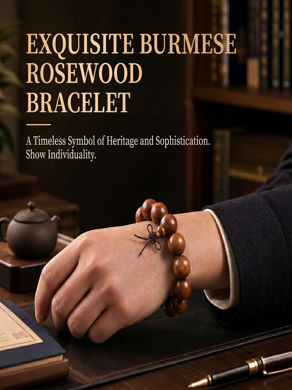 Burmese Rosewood Fragrant Bracelet 'The Sunset Healing' | SUBVIBE