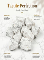 The Marble Mind | Raw White Turquoise Howlite Crystal