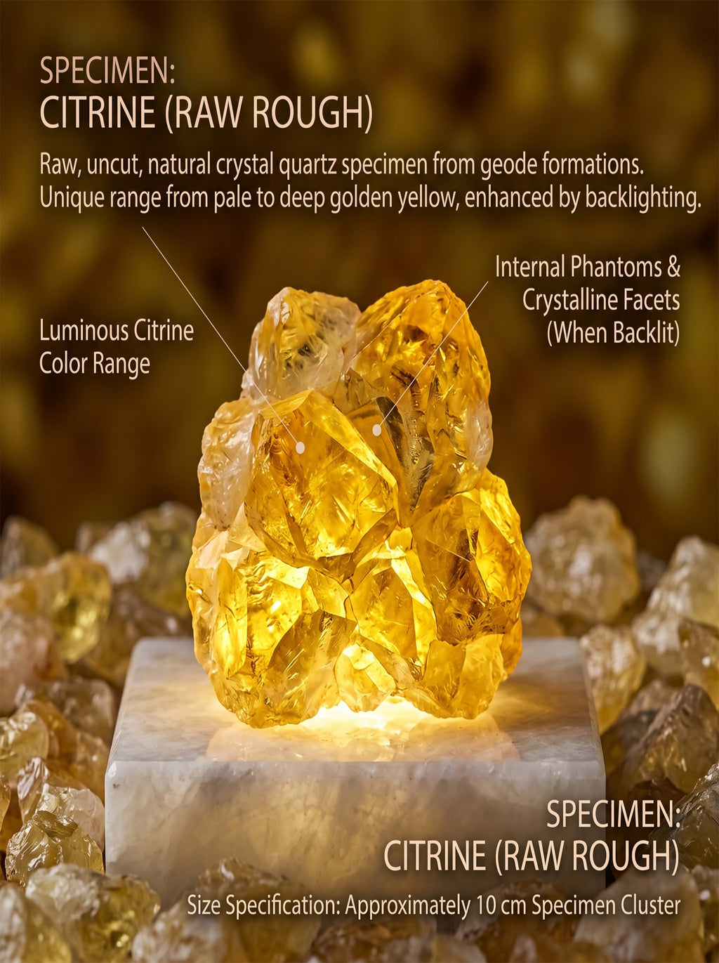 The Cash Flow Magnet | Raw Citrine Wealth Merchant Crystal