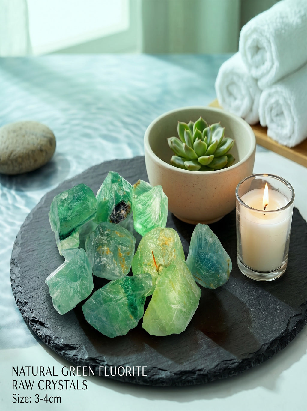 The Deep Focus | Raw Green Fluorite Mental Clarity Crystal