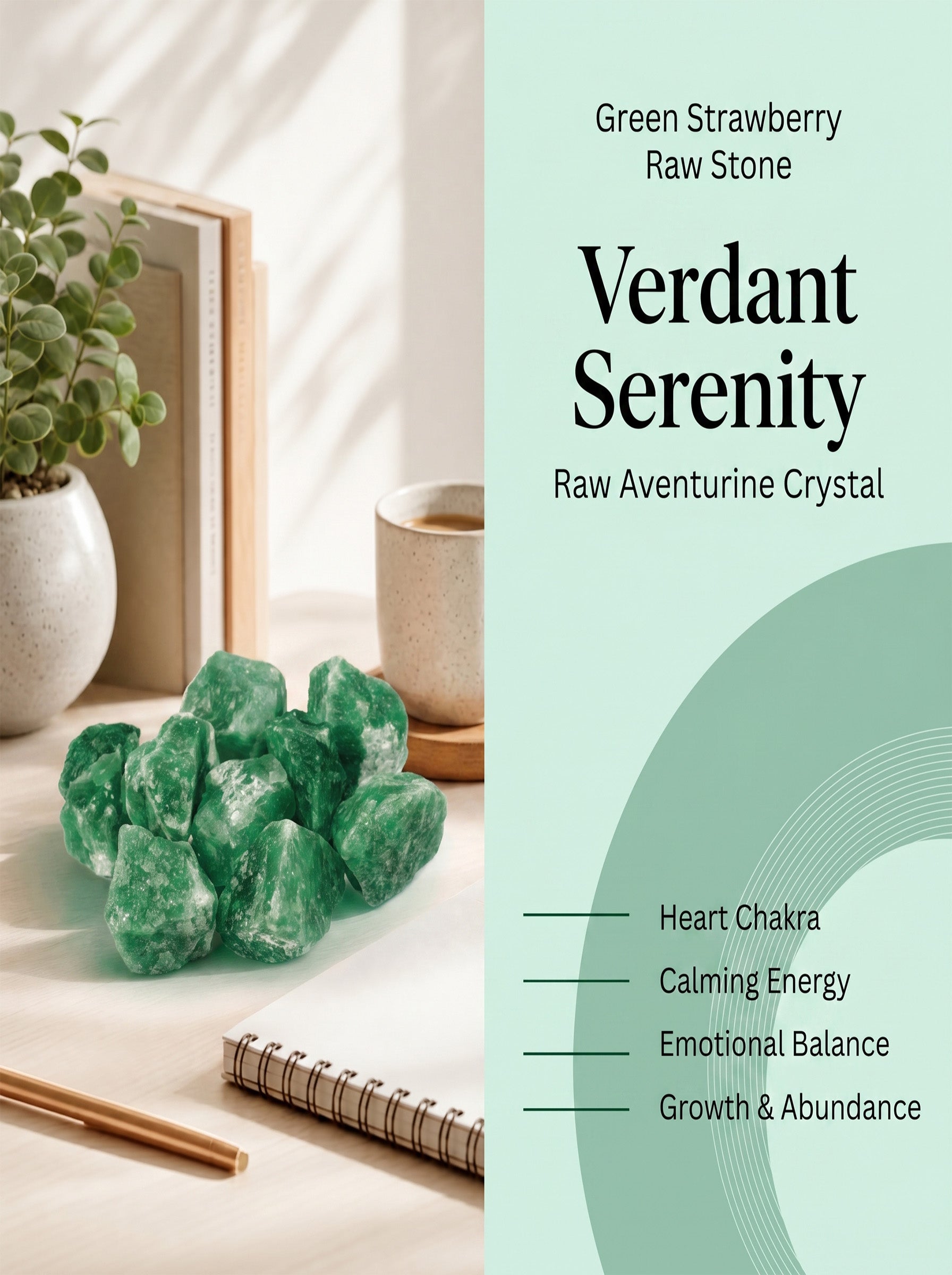 The Serene Meadow | Raw Green Strawberry Quartz Gemstone